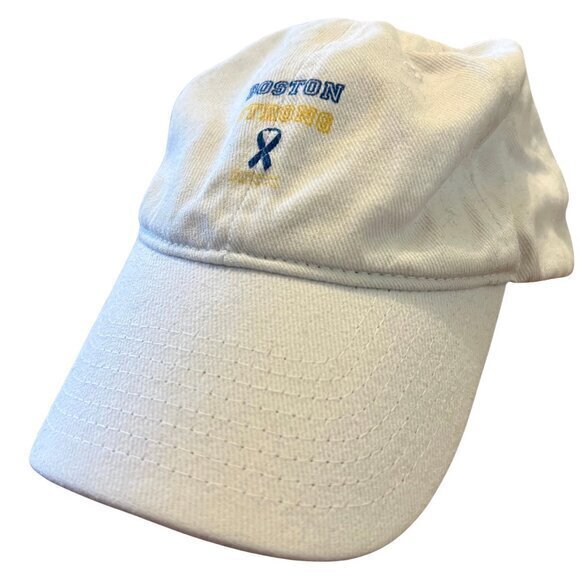 DTTO Accessories - White Boston Strong Baseball Hat | Velcro Back, One Size Fits Most 🧢💪